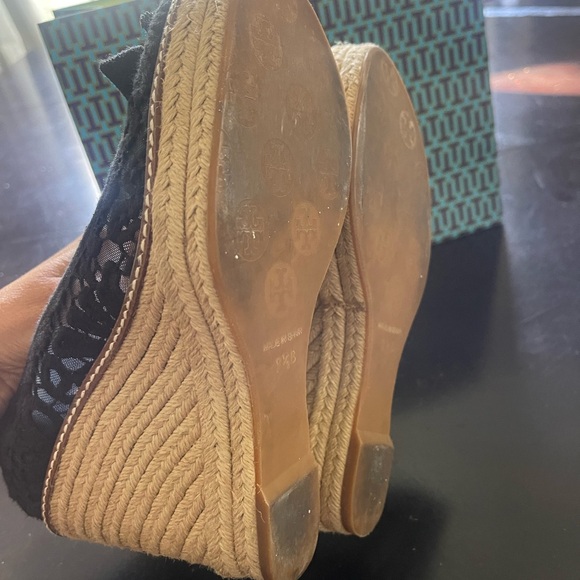 TORY BURCH JACKIE BLACK LACE ESPADRILLES-SIZE 8.5 - VERY GOOD CONDITION - Picture 5 of 5